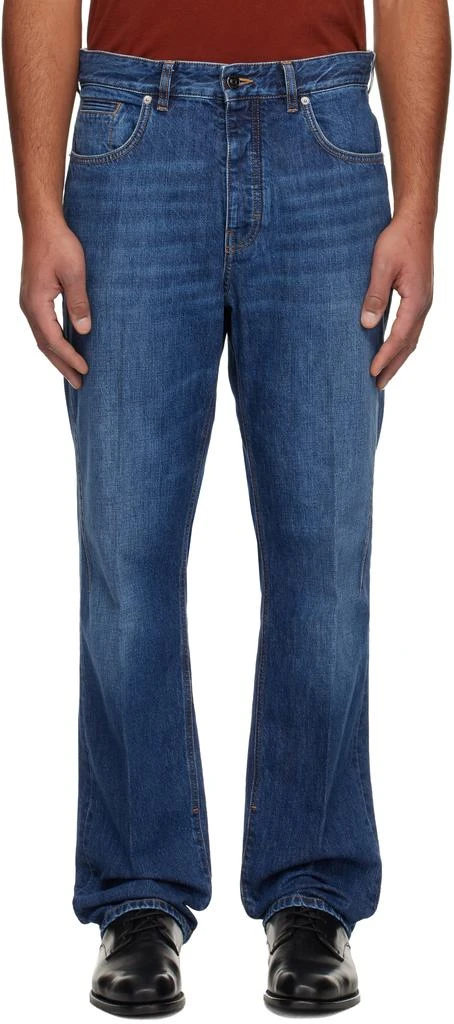 Givenchy Navy Washed Straight Leg Jeans 1