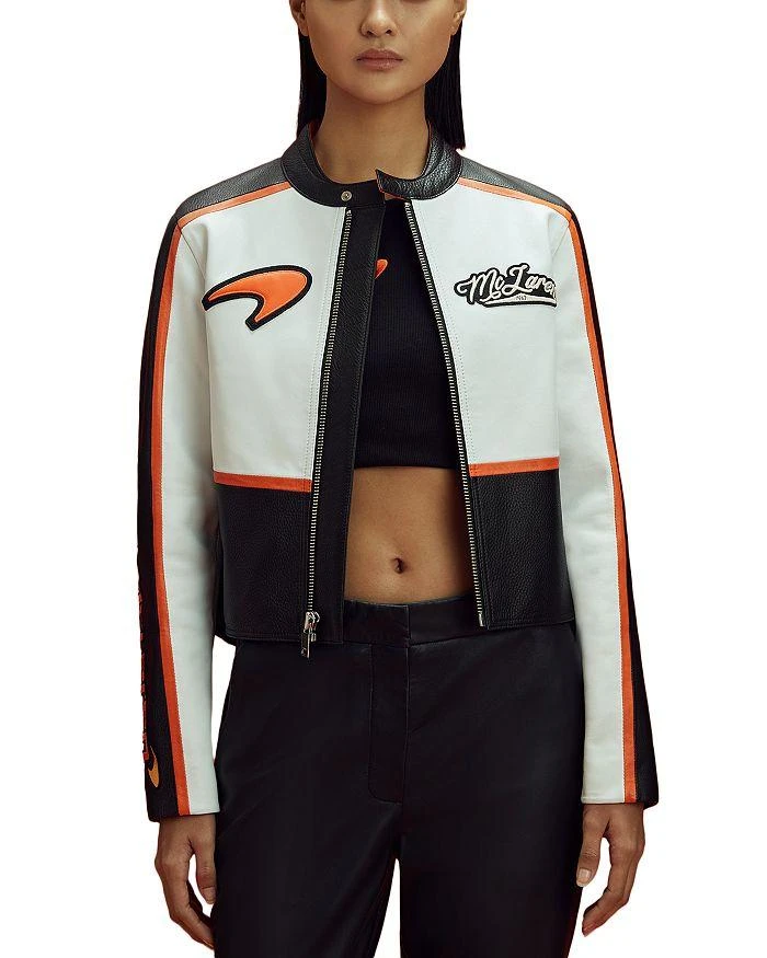 REISS x McLaren Racing Peak Leather Biker Jacket 1