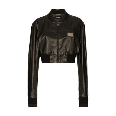 Dolce & Gabbana Short nappa leather bomber jacket 1