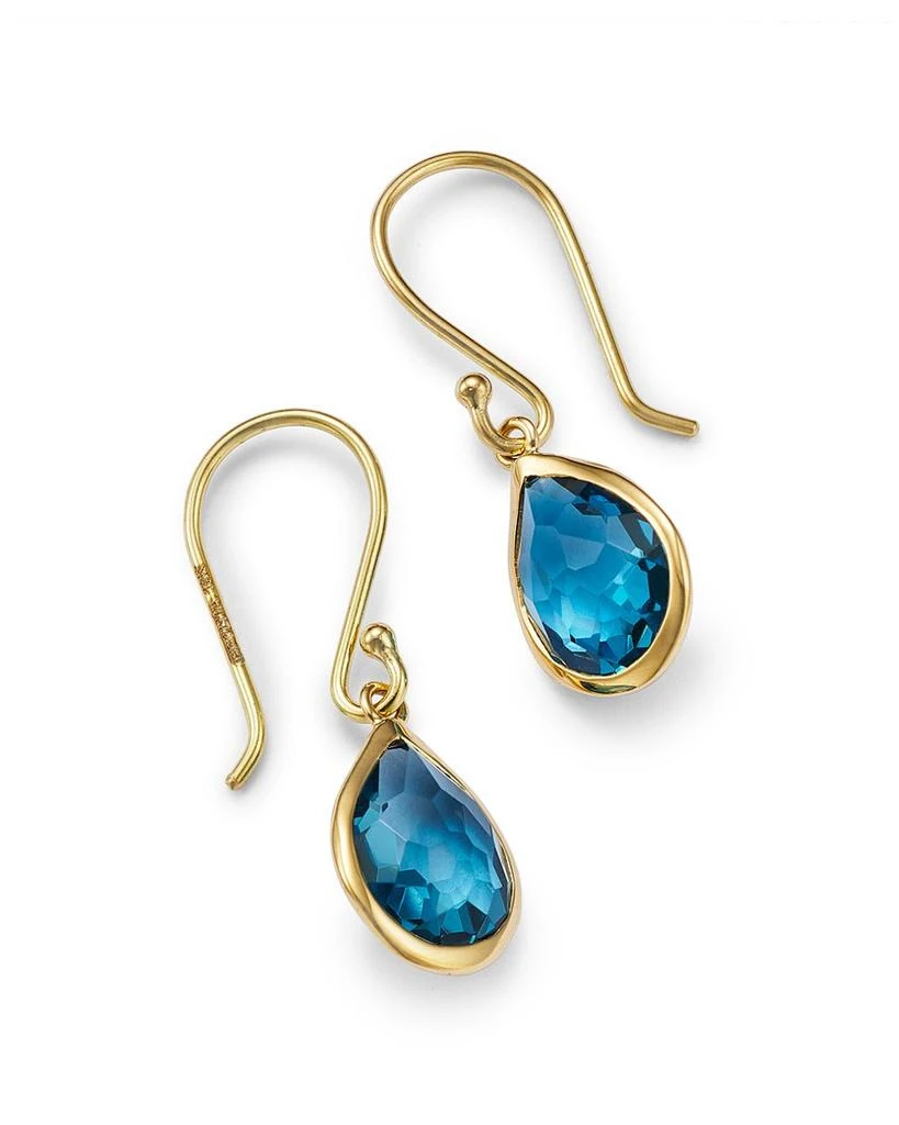 IPPOLITA 18K Yellow Gold Rock Candy® London Blue Topaz Teeny Teardrop Earrings 3