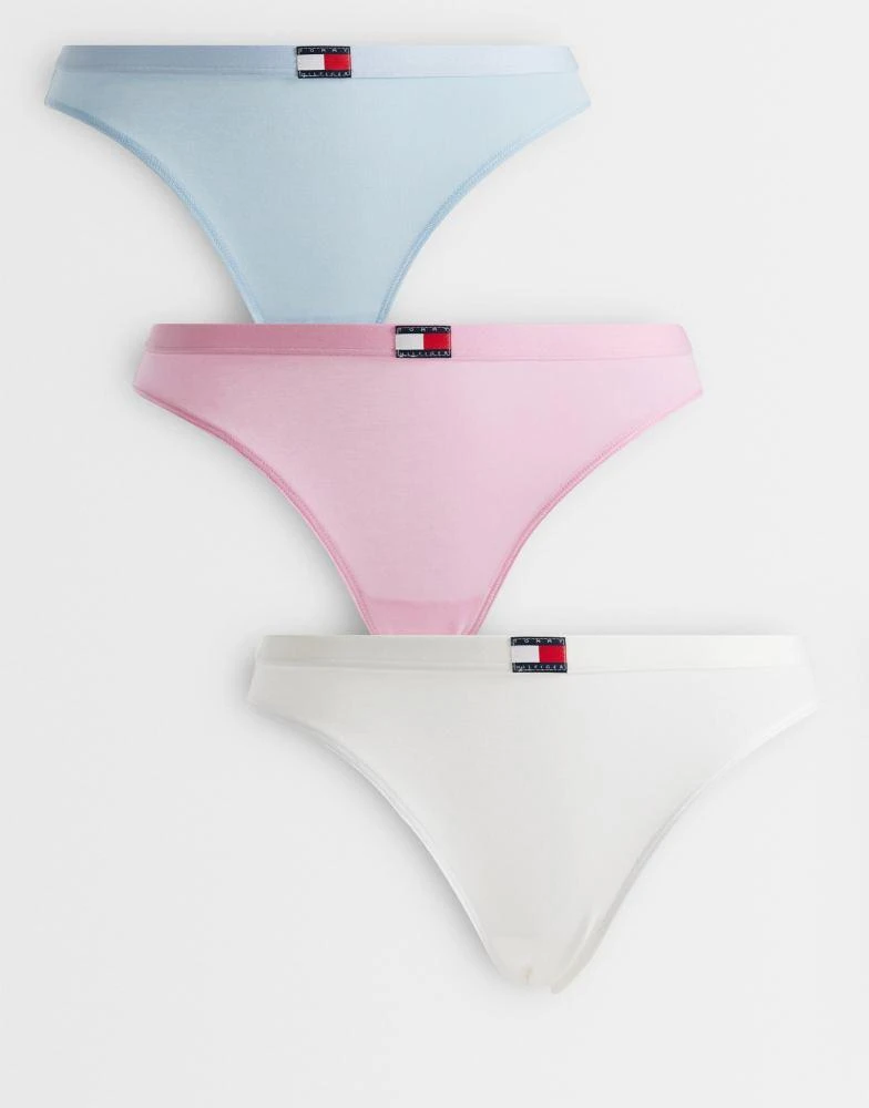 Tommy Hilfiger Tommy Hilfiger Heritage 3 pack bikini briefs in pink/white/blue