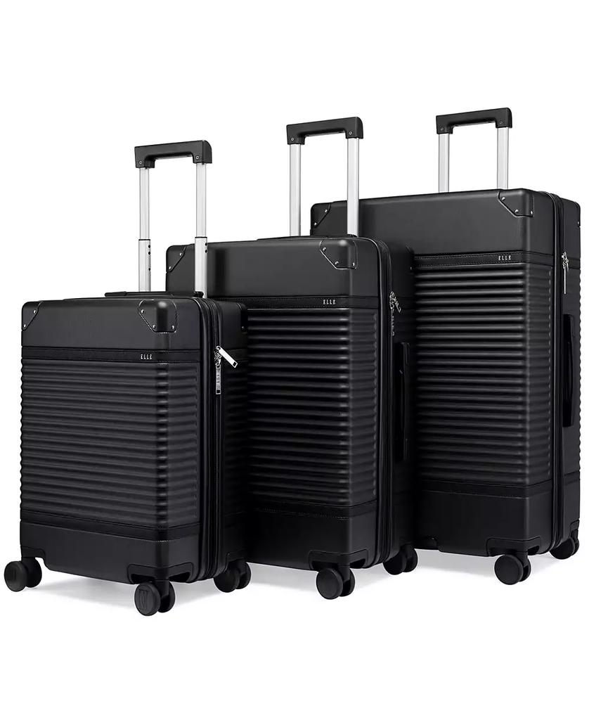 ELLE Belleville 3-Piece Expandable Retro Spinner Luggage Set