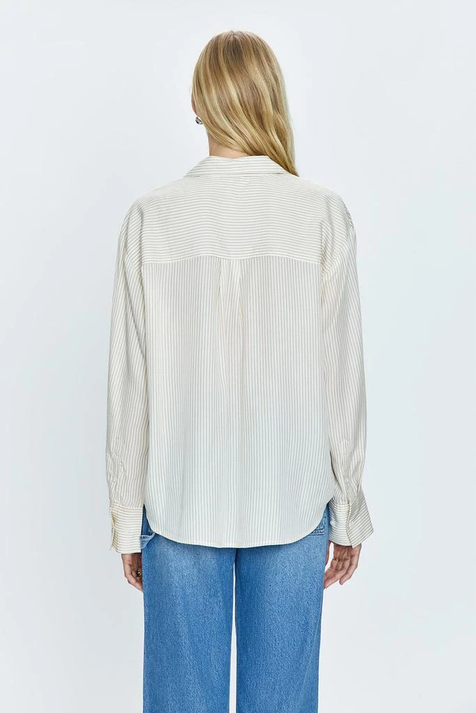 Pistola Denim Nellie Oversized Shirt - Tan Pinstripe 6