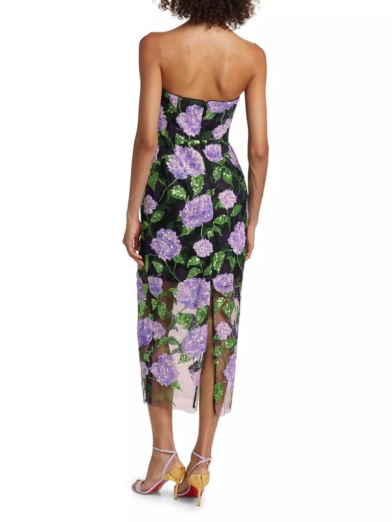 Milly Kait Sequined Floral Midi-Dress 5