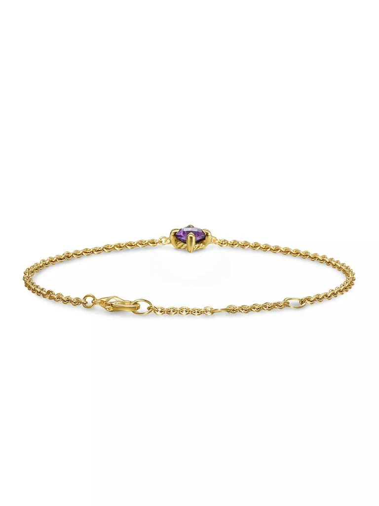 David Yurman Micro Chatelaine Chain Bracelet in 18K Yellow Gold 4