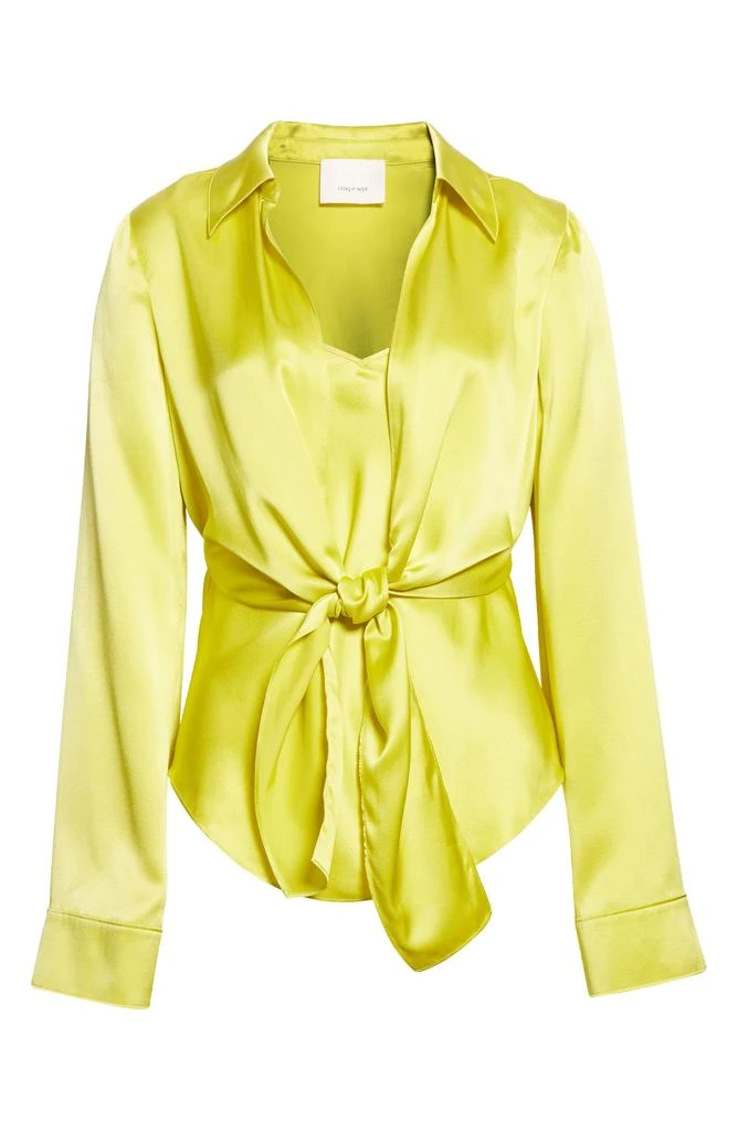 Cinq à Sept Ally Tie Front Silk Top 5
