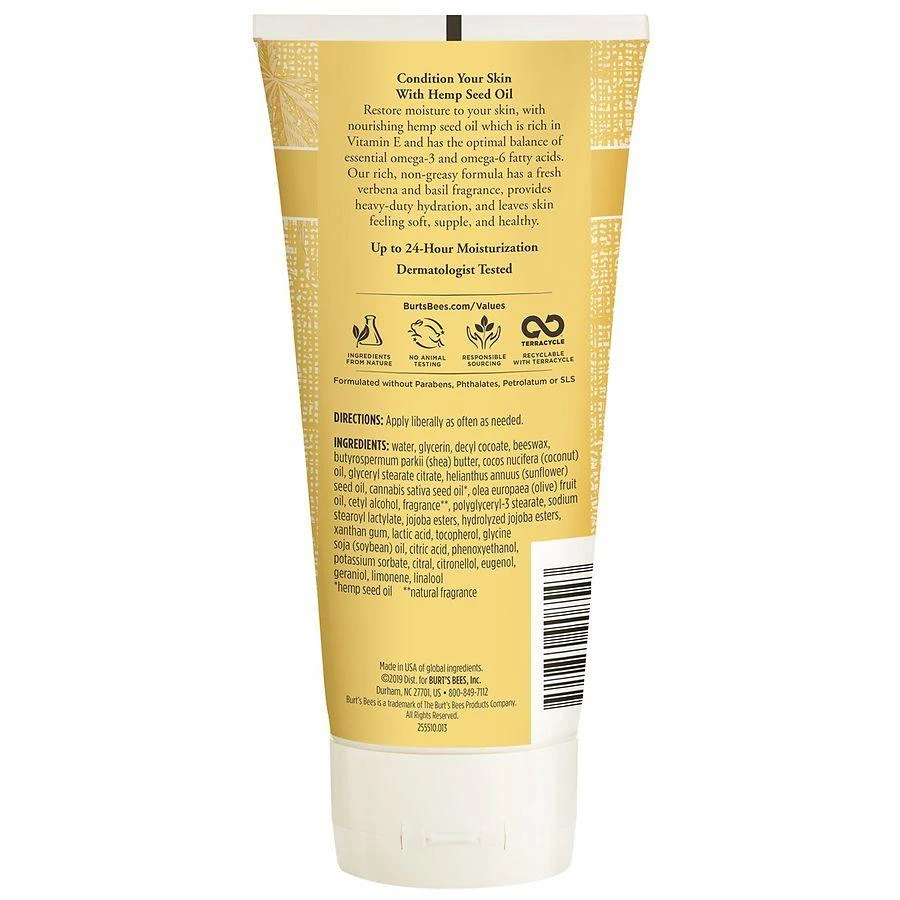 Burt's Bees Body Lotion for Dry Skin with Hemp Seed Oil 3