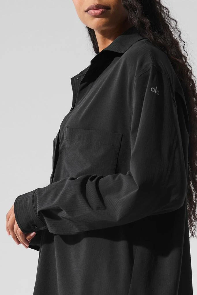 Alo Dreamscape Button Down Long Sleeve - Black 6