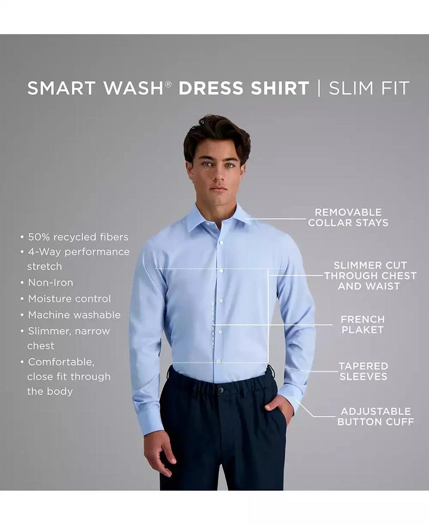 Haggar Men’s Smart Wash® Slim Fit Dress Shirt 7