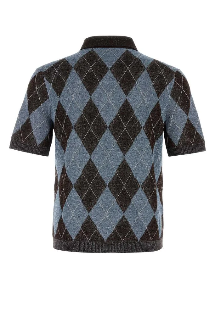 Gucci Embroidered Wool Blend Polo Shirt 2