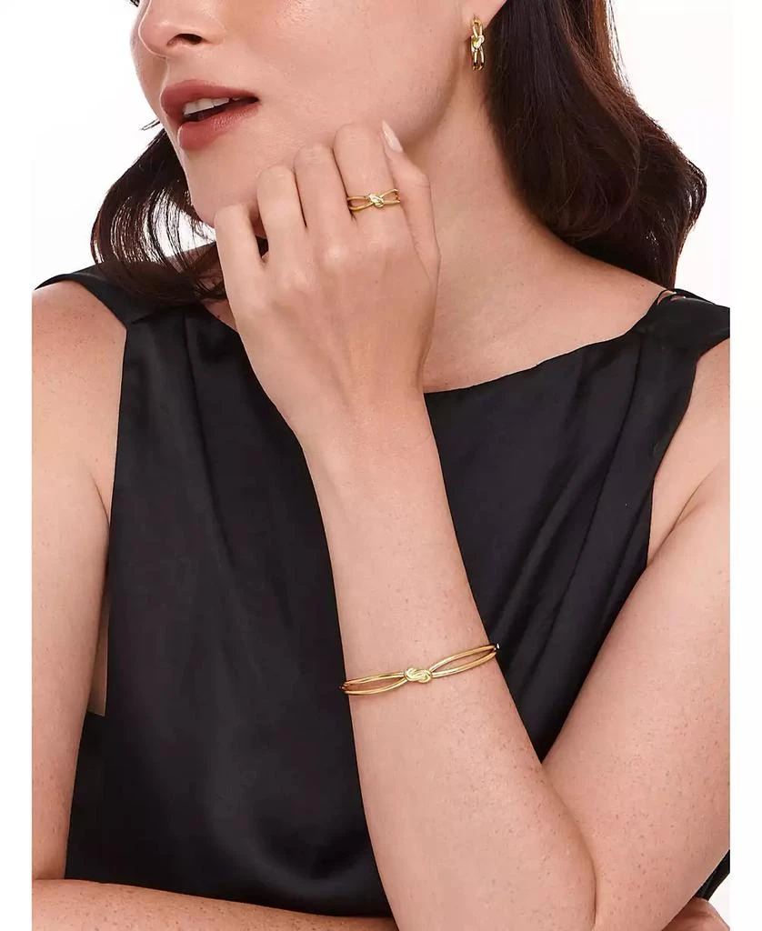 DEVATA Love Knot Bangle Bracelet in Gold Plated Sterling Silver 4