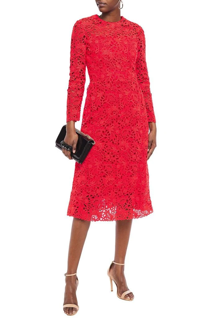 Valentino Silk-blend guipure lace midi dress 2