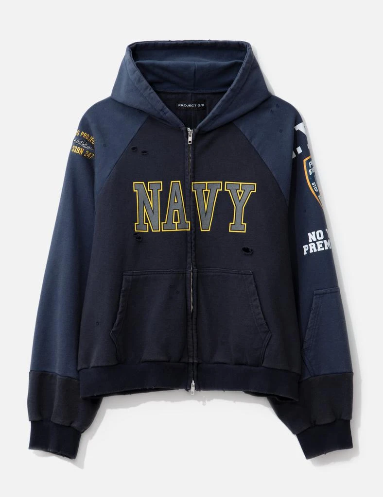 PROJECT G/R Reconstructed Folded Zip Hoodie 1