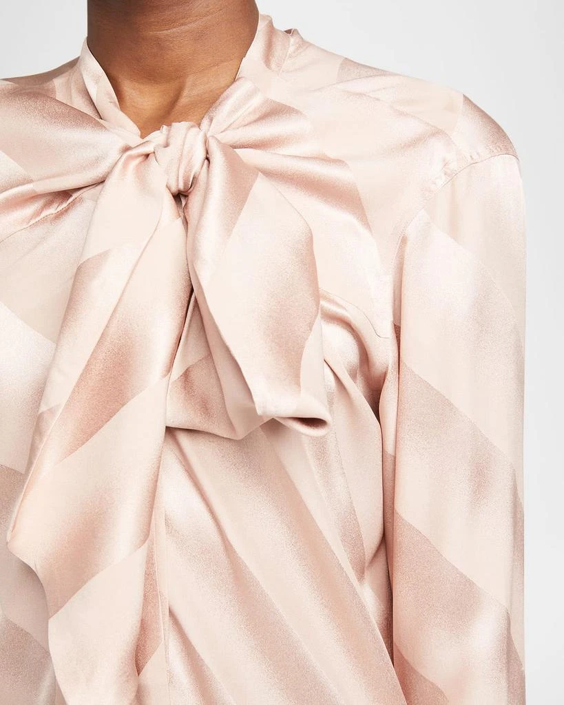 Dries Van Noten Curbi Silk Neck-Tie Blouse 4