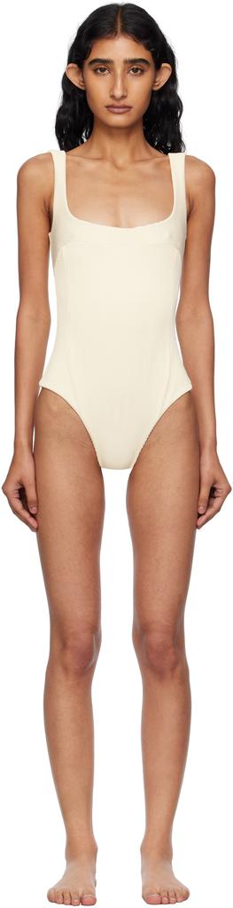 Haight Beige Ribbed Gabi Swimsuit
