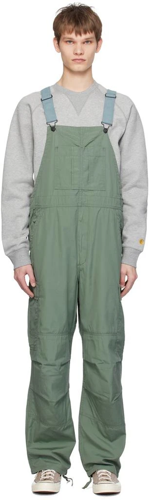 Carhartt WIP Green Cargo Bib Overalls 1