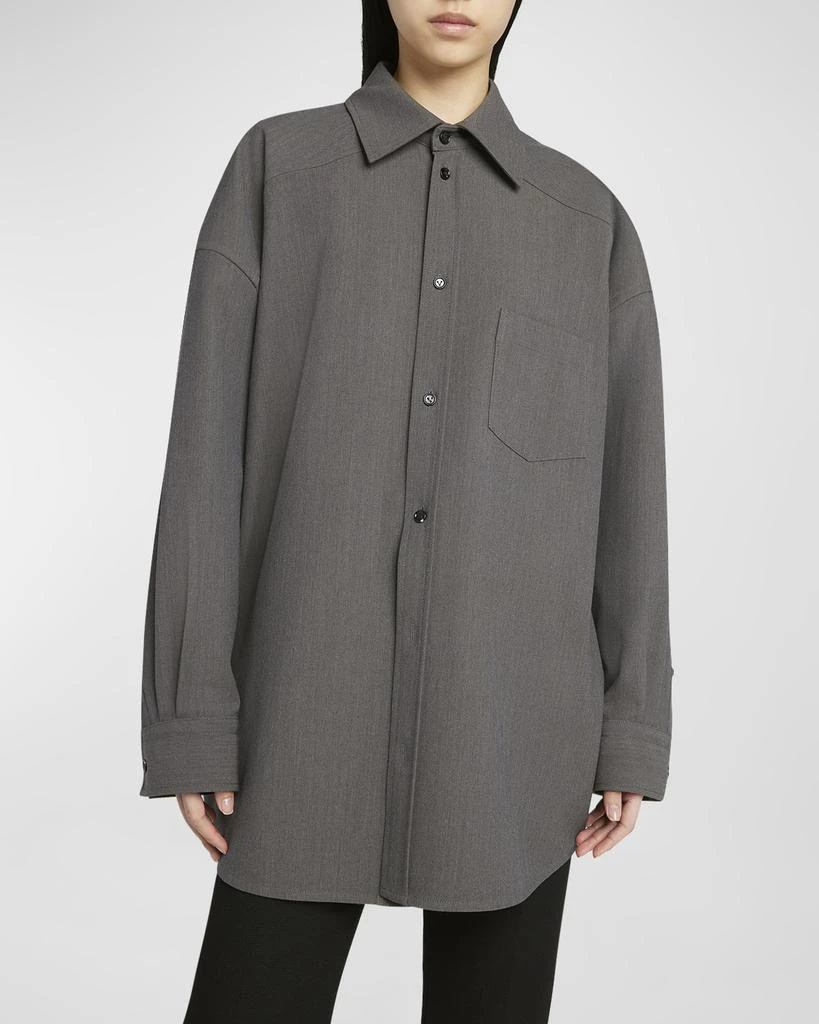 Bottega Veneta Wool-Blend Buttoned Shirt 7