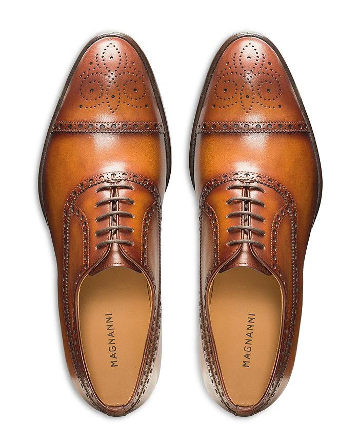 Magnanni Men's Hipolito Lace Up Medallion Cap Toe Dress Shoes - Exclusive 2