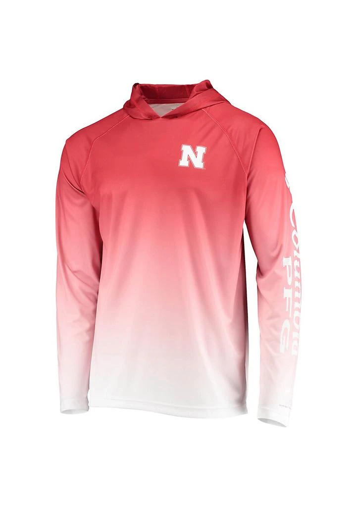 Columbia NCAA PFG Nebraska Huskers Terminal Tackle Omni-Shade UPF 50 Long Sleeve Hooded Top 2