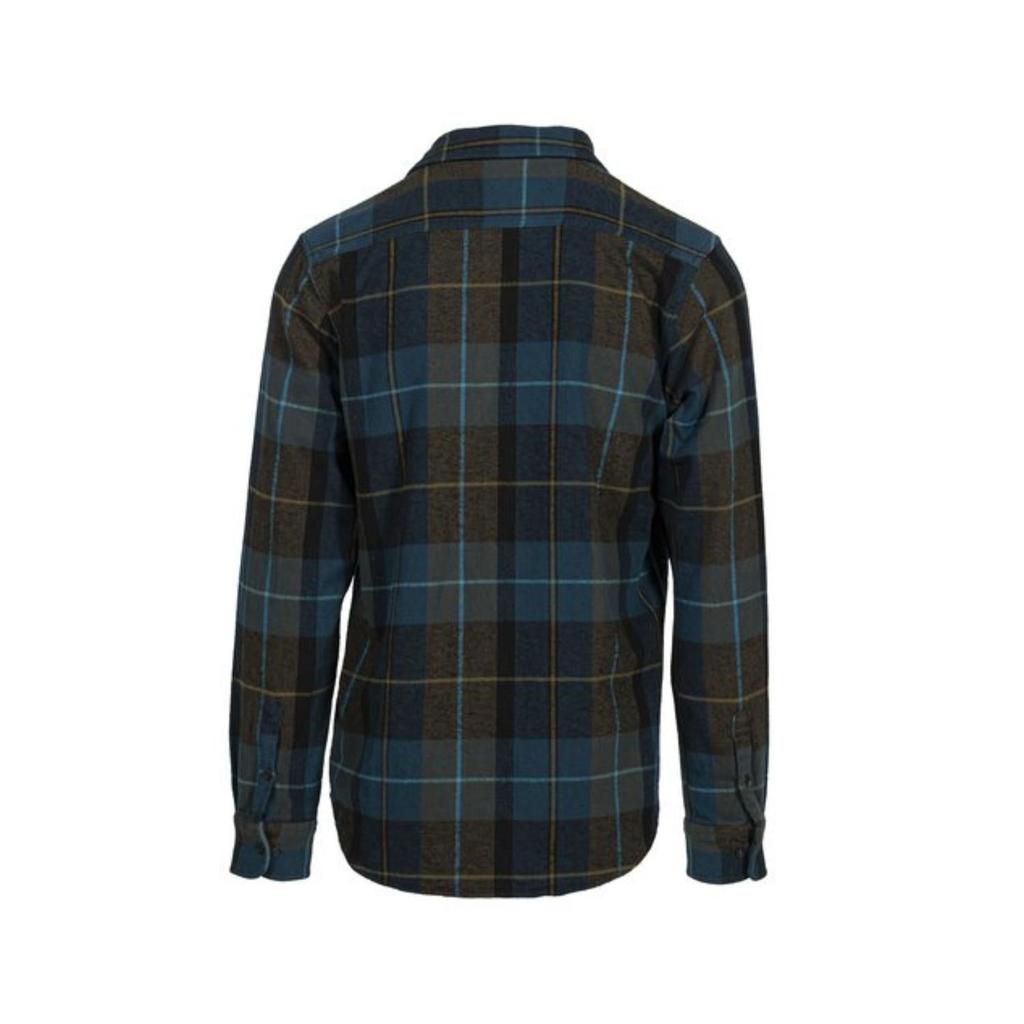 Schott Plaid Cotton Flannel Shirt In Blue/green