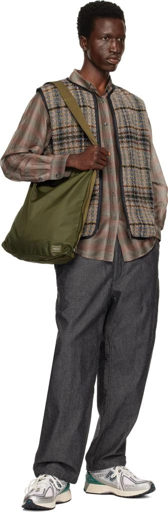 PORTER - Yoshida & Co Khaki Flex 2Way Shoulder Bag 4