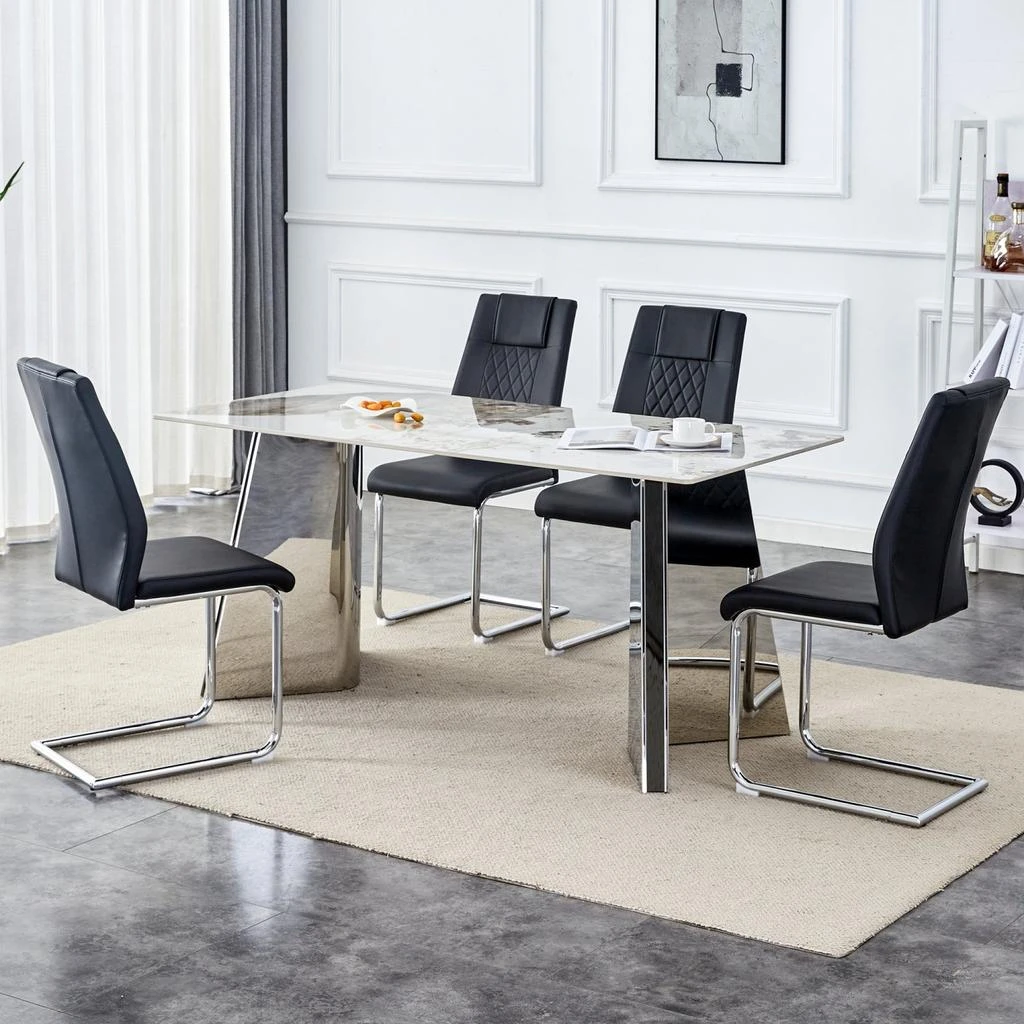 Streamdale Furniture Streamdale Luxurious Pandora Sintered Stone Table with Butterfly Legs
Chairs 5