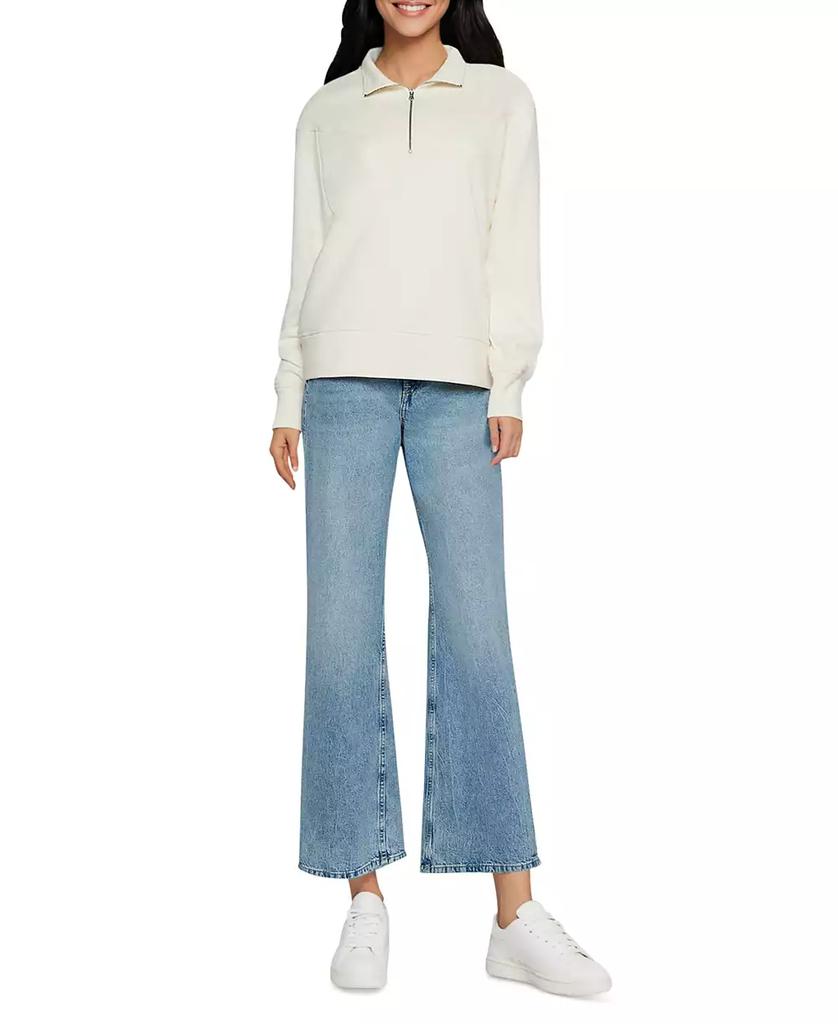 Three Dots Women's Jeanine Quarter-Zip Pullover Sweater