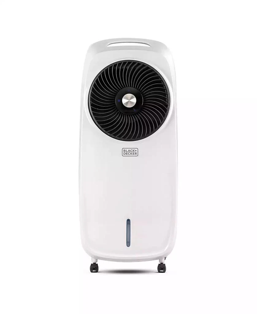 Black & Decker BLACK + DECKER BEAC75 Evaporative Air Cooler - Portable Cooling Fan with LED Display, Remote Control, 2-Gallon Water Tank - Compact and Lightweight Design - 2 Casters and 2 Wheels for Easy Mobility 1