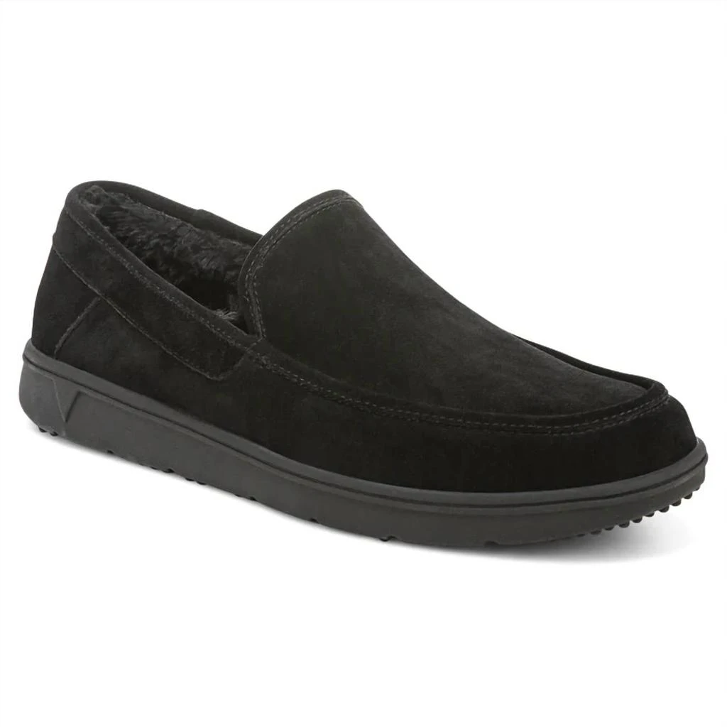 VIONIC Men's Gustavo Orthotic Slipper - Medium Width In Black 1