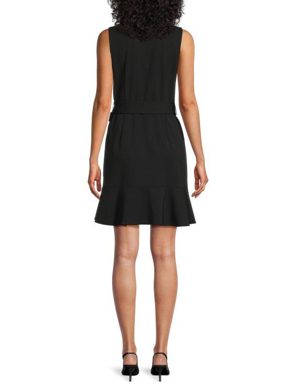 Karl Lagerfeld Paris Belted Fit & Flare Dress