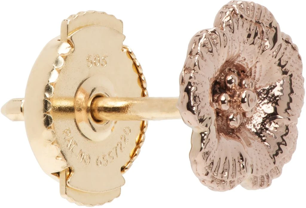 Bernard James Rose Gold FLORA Petunia Single Earring 2