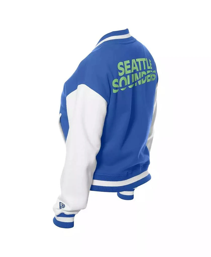 5th & Ocean Women's by New Era Blue Seattle Sounders FC Throwback Full-Snap Jacket 3