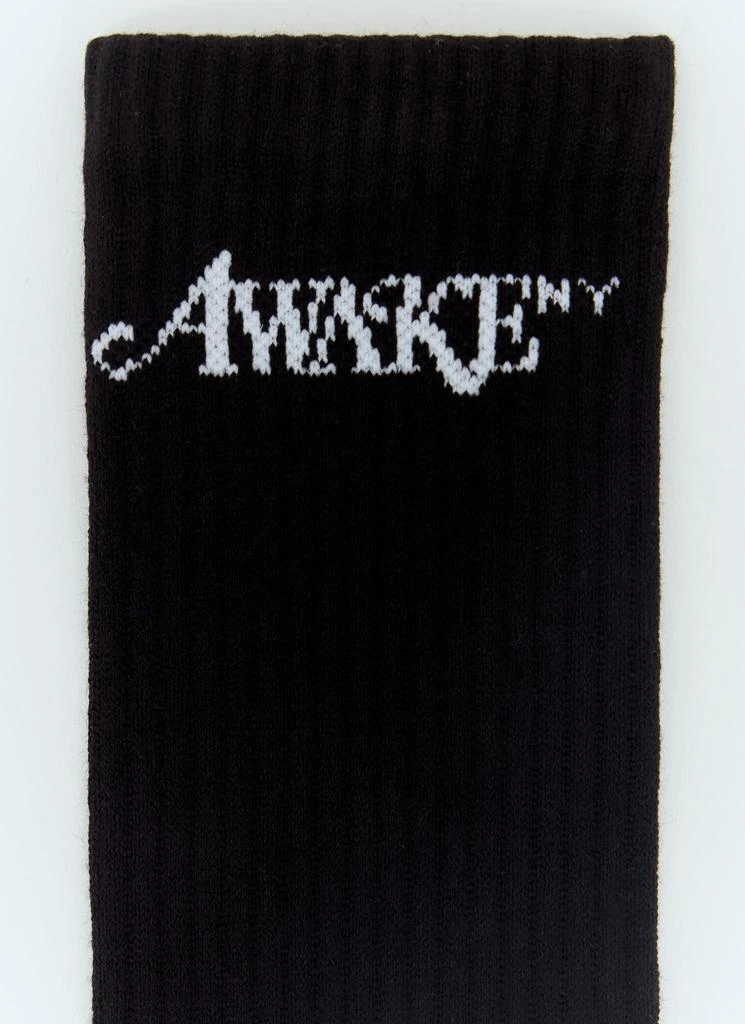 Awake NY Logo Jacquard Socks 2