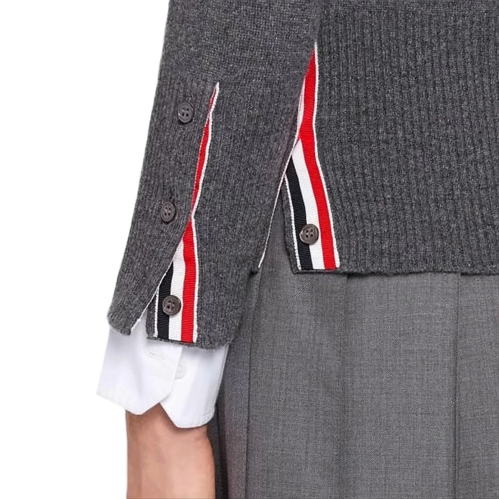 Thom Browne Cashmere Knit Cardigan with V-Neckline 4