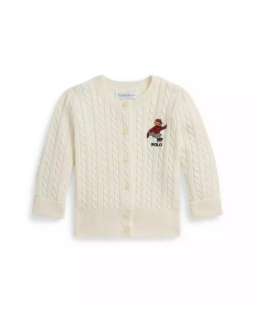Ralph Lauren Baby Girls
 Bear Mini-Cable Knit Sweater