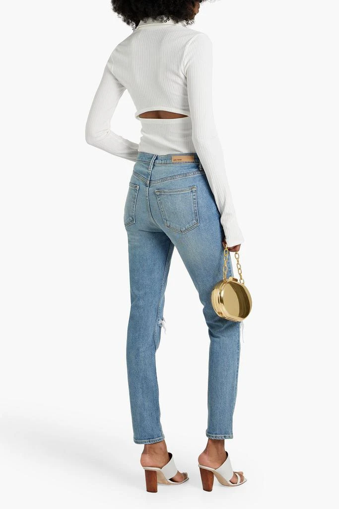 GRLFRND Karolina distressed high-rise skinny jeans 3