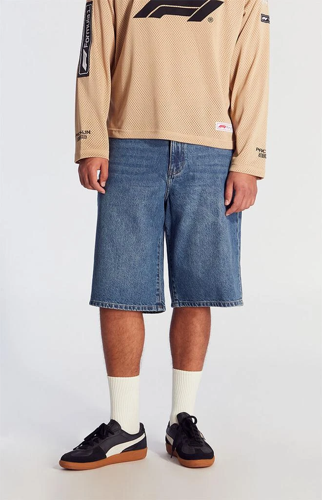PacSun Dark Indigo Extreme Baggy Denim Shorts 2