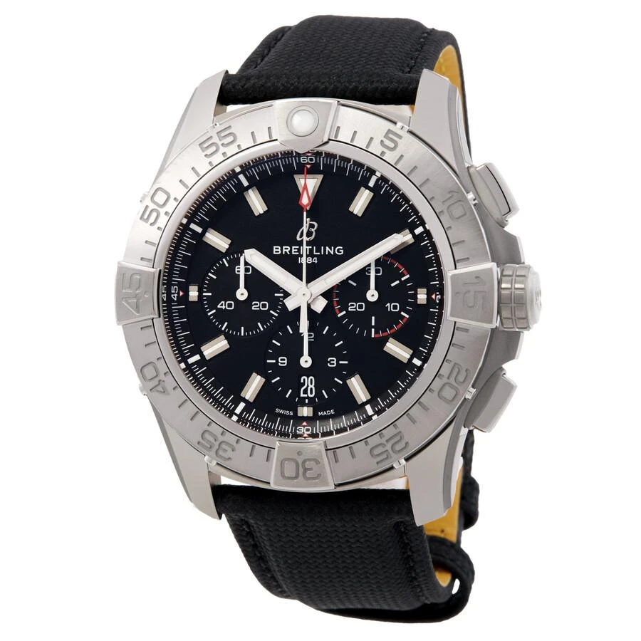 BREITLING Super Avenger 46 Chronograph Automatic Black Dial Men's Watch EB0148101B1X1 1