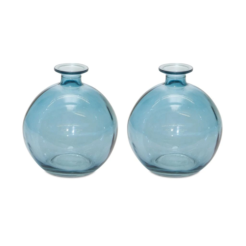 Hivvago Vase (Set of 2) 5.5"H Glass