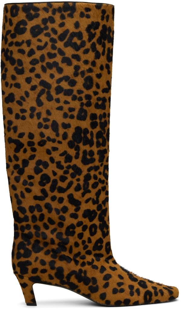 【関税込み】TOTEME ブラウン The Slim ブーツ TOTEME The Slim Knee-High 35mm ブーツ | ブラウン | FARFETCH JP
