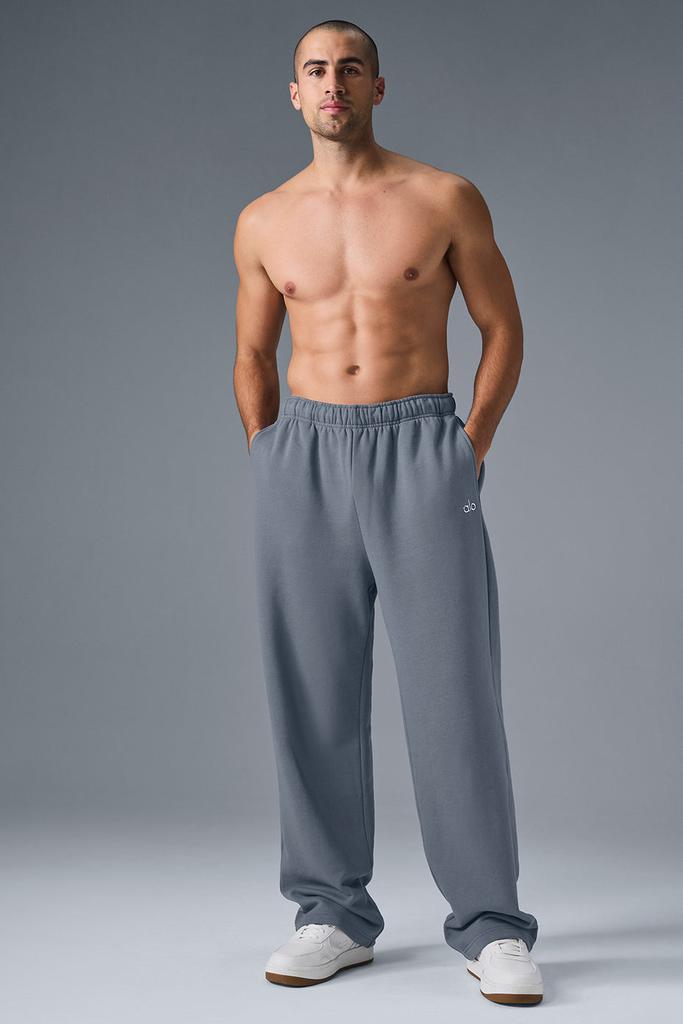 Alo Accolade Straight Leg Sweatpant - Steel Grey - Joggers - Free