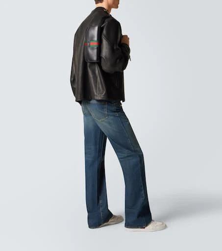 Gucci Web Trademark Small leather belt bag 7