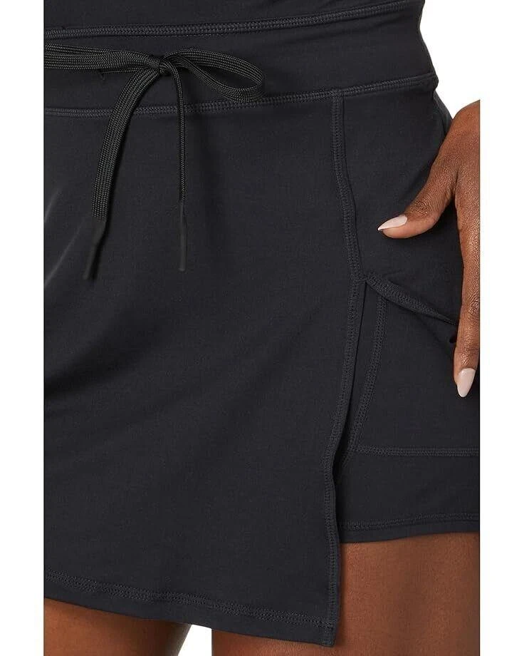 Free People Easy Does It Dress Women's Small Black Ruched Activewear ERK831 2