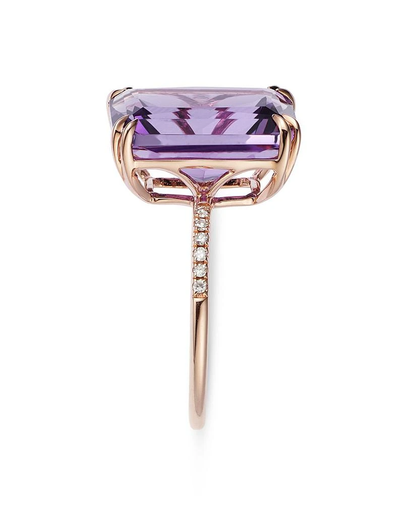 Bloomingdale
s Amethyst and Diamond Statement Ring in 14K Rose Gold 4