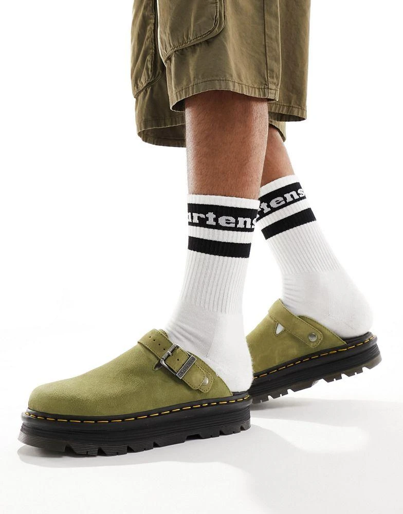 Dr. Martens Dr Martens ZebZag mule in khaki suede 1