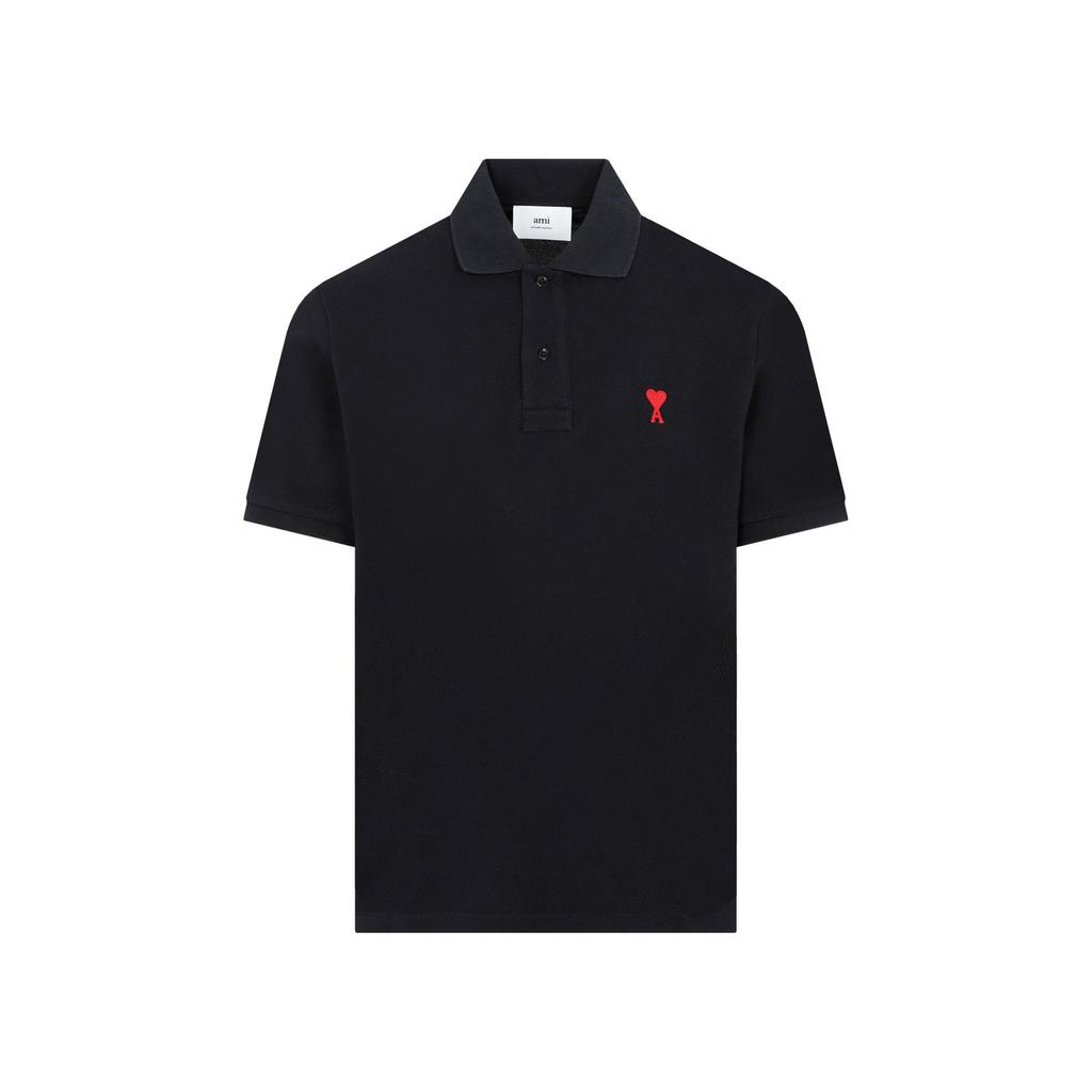 AMI AMI Paris Ami de Coeur Logo Embroidered Polo Shirt