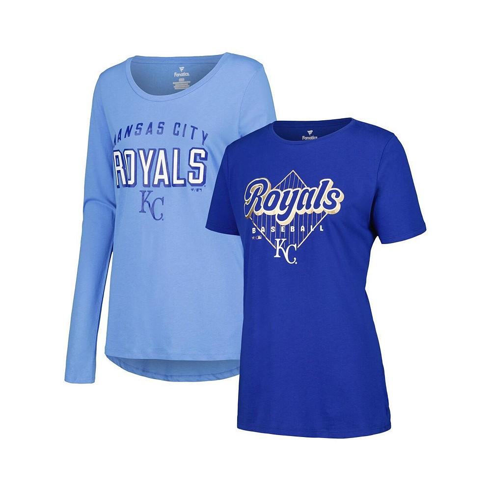 Fanatics Women's Light Blue/Royal Kansas City Royals T-Shirt Combo Pack