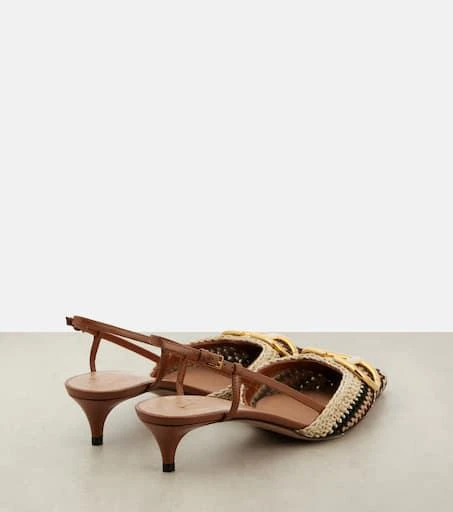 Valentino VLogo Signature 40 crochet slingback pumps 2