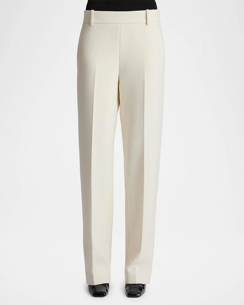 Khaite Cambie Straight-Leg Crepe Pants 4