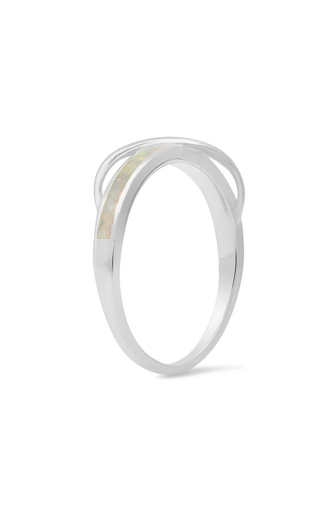 Queen Jewels Sterling Silver Lab-Created Opal Ring 3